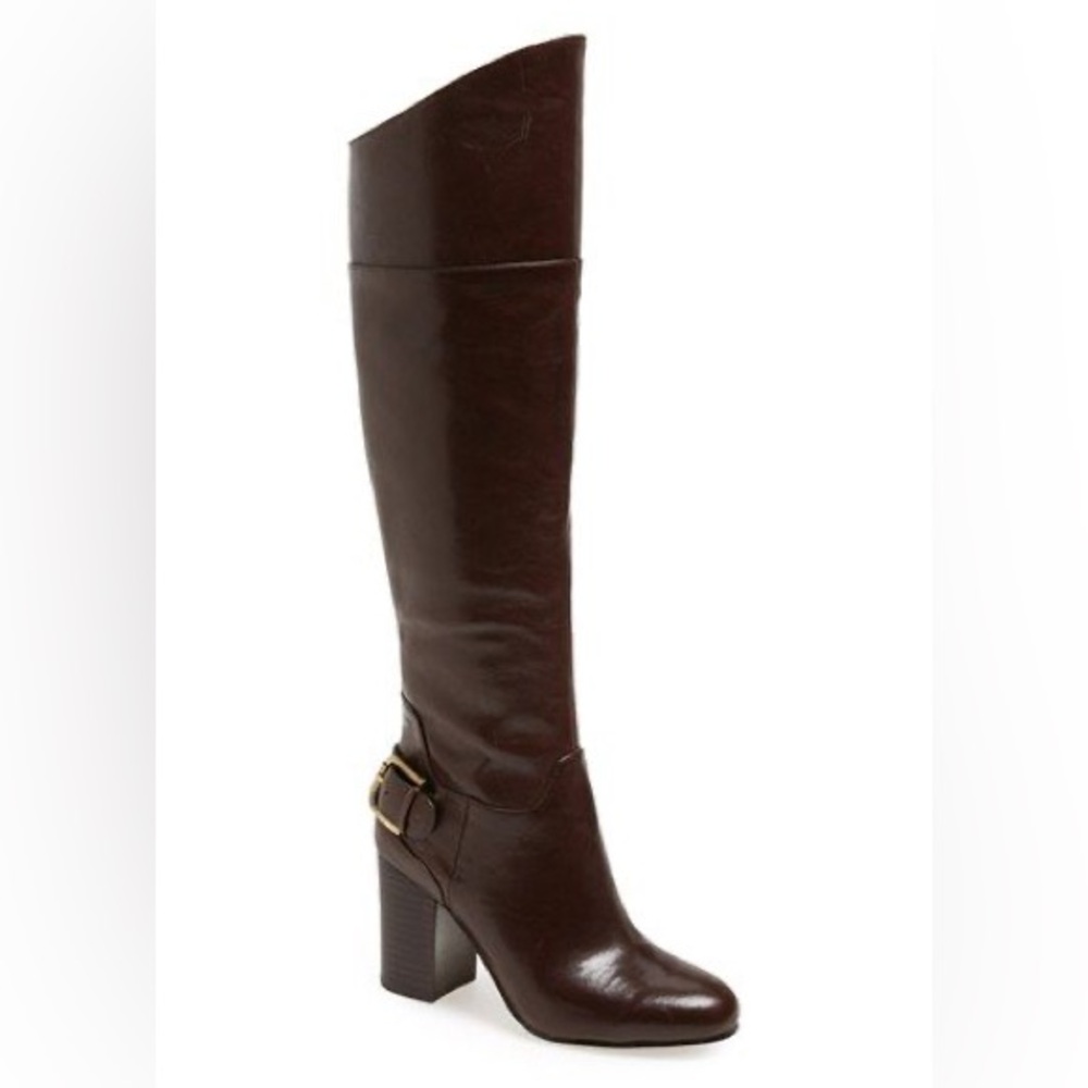 Vince Camuto Sidney Brown Leather Boots, sz 11